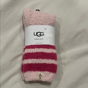 UGG Women's Pink fuzzy Socks